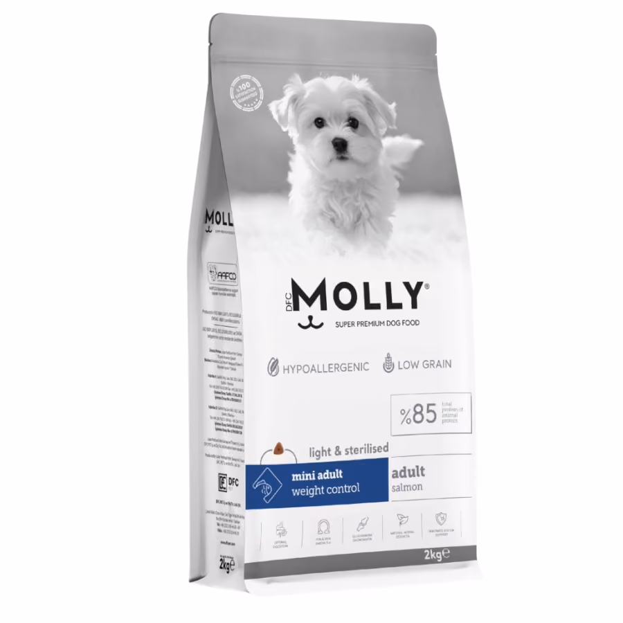 Molly Hipoalerjenik Somonlu Düşük Tahıllı Kısırlaştırılmış Küçük Irk Köpek Maması