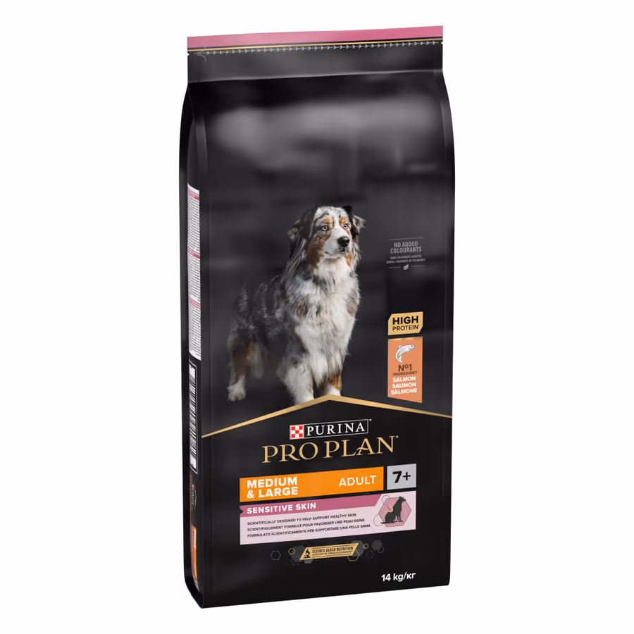 Pro Plan Medium Large Senior 7+ Sensitive Skin Somonlu ve Pirinçli Yaşlı Köpek Maması