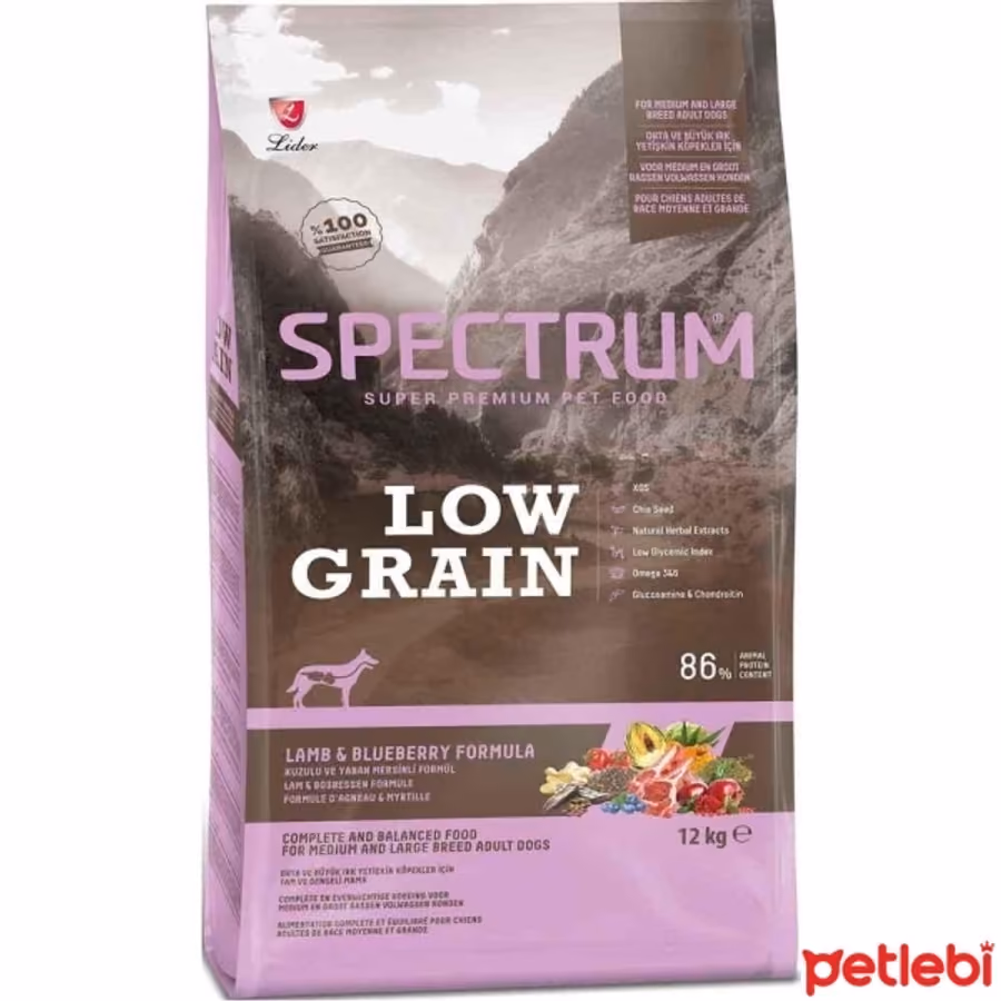 Spectrum Kuzu Etli ve Yaban Mersinli Orta ve Büyük Irk Yetişkin Köpek Maması